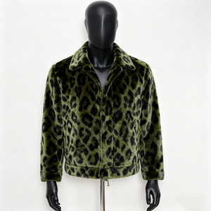 Chaquetas de Motocicleta Personalizadas, Ajustadas y Elegantes para Hombre, Chaqueta de Cuero con Estampado de Leopardo, Chaqueta de Piel Sintética con Estampado de Leopardo para Hombre - Product Image 2