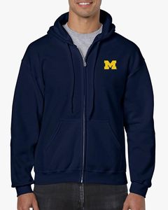 Sudadera con capucha y cremallera completa con el logotipo principal de la NCAA, en los colores del equipo, para universidad o instituto. - Product Image 3