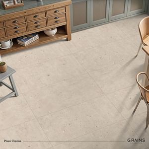 Carrelage en porcelaine Pluro Crema 600x1200mm, imitation pierre mate, pour murs et sols intérieurs - Product Image 4