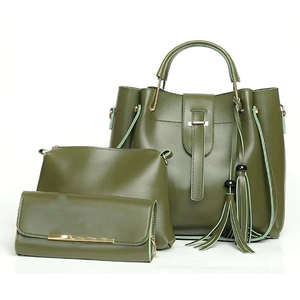 Sacs à main en cuir véritable très demandés, ensemble 3 en 1 : sac cabas pour femme avec portefeuille et sacs bandoulière, sac à épaule 3 pièces pour femme - Product Image 4
