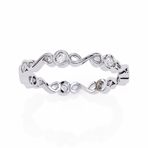 Anillos de Boda de Oro Sólido de 14K de Diseño Clásico con Diamantes Cultivados en Laboratorio HPHT, Color VVS VS DEF, para Uso Diario - Product Image 6