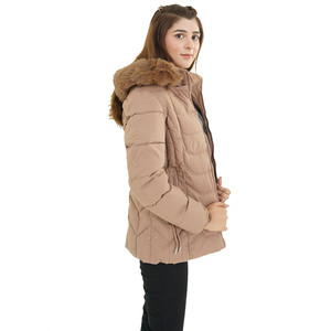 Chaqueta Bomber Acolchada de Invierno para Mujer con Capucha, Estampada, de Punto, Rellena de Poliéster, Casual, Holgada y Transpirable 2026 - Product Image 5