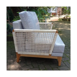 Fauteuil de salon en bois de teck pour hôtel, villa, restaurant, complexe hôtelier - Vente en gros sur mesure - Product Image 5
