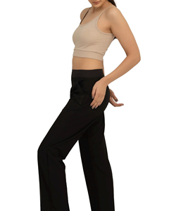 Soutien-gorge de sport pour femme à col rond et bretelles spaghetti, maintien moyen, respirant, couleur unie, haut de yoga - Product Image 3