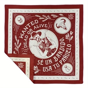 Pañuelo Bandana Cuadrado de Algodón 100% Reciclado con Estampado Digital Personalizado Estilo Hip Hop, Degradado Tie Dye y Paisley - Product Image 3