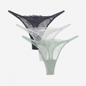 Vente flash : Sous-vêtements en nylon pour femmes avec dentelle florale, antibactériens, taille basse, design sans couture - Dernière mode personnalisée - Product Image 1