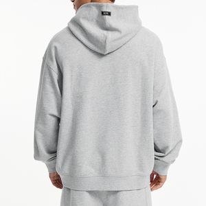 Sweat à capuche OEM personnalisé, pull-over uni en coton imprimé, sweat à capuche surdimensionné pour hommes - Product Image 5