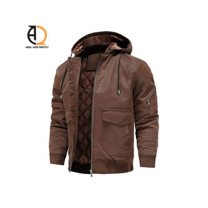 Proveedor de Chaquetas de Cuero Tipo Bomber Personalizadas OEM, Chaqueta de Cuero para Hombre - Product Image 1