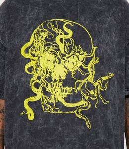 Camisetas al por mayor OEM con estampado acid wash, diseño personalizado, ropa vintage de algodón estilo streetwear - Product Image 3