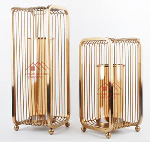 Farol Metálico Abierto de Diseño Nórdico para Decoración del Hogar, Portavelas Metálico - Product Image 3