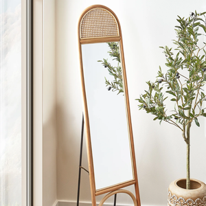 High Quality Natural Rattan <b>Standing</b> <b>Mirror</b> <b>Full</b> <b>Length</b> <b>Standing</b> <b>Mirror</b> for Bedroom Living Room made in Vietnam - Product Image 3