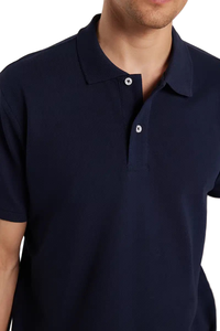 Camisa Polo Clásica para Hombre, Cuello Elegante, Manga Corta, Cierre de Botones, Corte Moderno, Estilo Casual Elegante, Detalles Refinados, Estilo Versátil - Product Image 3