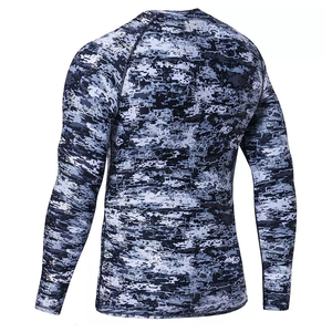 Mens Long Sleeve Compression Shirt Digital <b>Camo</b> Print Quick Dry Polyester Rash Guard Athletic Sports Training Workout <b>Top</b> men - Product Image 6