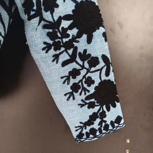 Chaqueta Acolchada de Algodón Azul Claro Estilo Suzani Bordada a Mano, Estilo Vintage, para Mujer, Ropa de Exterior Hecha a Mano, Venta Caliente 2026 - Product Image 2