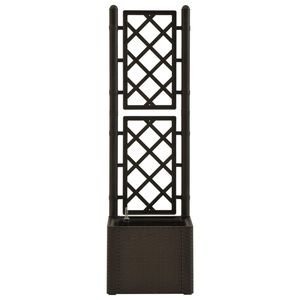 Letto elegante da giardino con traliccio e sistema di auto-irrigazione Color moka-fioriere e vasi moderni - Product Image 3