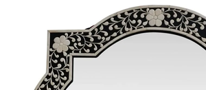 Luxury Modern Art Deco Handmade Eco-Friendly Lightweight Bone Inlay <b>Lighted</b> Frame Wall Mirrors Customized Designs Available - Product Image 5
