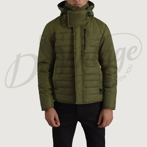 Chaqueta Acolchada Gruesa Color Verde Oliva para Hombre con Capucha Desmontable Extra Grande, Chaqueta de Invierno Cálida y Acolchada, Abrigo Térmico - Product Image 6