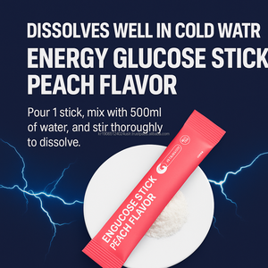 Bâtonnets Énergétiques au Glucose Saveur Pêche pour Adultes, Supplément OEM avec L-Glutamine pour le Soutien Immunitaire et l'Endurance, Poudre 6g de Corée - Product Image 4