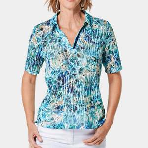 Service OEM, dernières tendances, polos pour femmes à séchage rapide, sublimation, fabricant de vêtements pour femmes, polos sublimés - Product Image 1