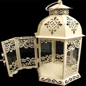 Lanterne en métal de qualité supérieure, porte-bougie artisanal d'excellente qualité, couleur personnalisée, éclairage décoratif, lanterne en métal fantaisie - Product Image 1