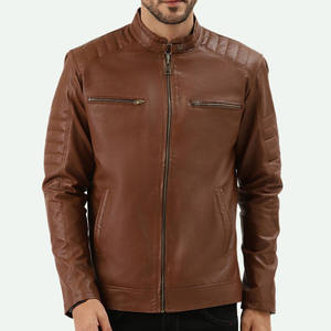 Camisas de Vestir de Alta Calidad con Nuevo Diseño Personalizado, Cuello Alto de Cuero Genuino, Bolsillos Delanteros, Chaqueta Transpirable, Venta en Línea - Product Image 1