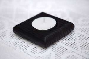 Elegant Wooden <b>Tea</b> <b>Light</b> Holder for Wedding Table Decor - Product Image 2