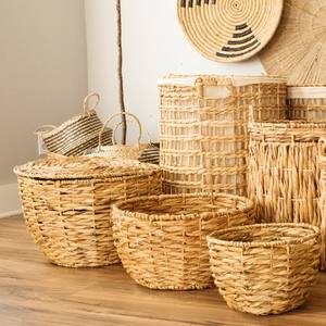 Panier de rangement multifonctionnel élégant en rotin naturel et bambou tressé, écologique, pour la maison, le restaurant, pour les collations, les gâteaux, les fruits - Product Image 5