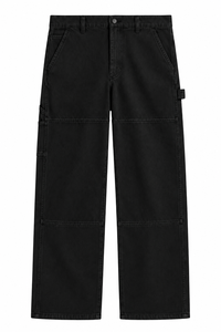 Pantalones Cargo de Algodón Tejido Estampado de Lavado Claro Premium para Hombre - Product Image 4