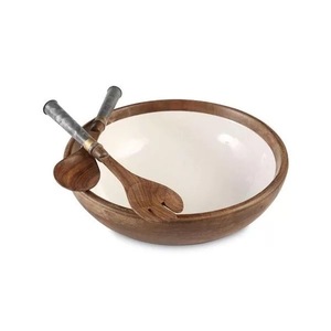 Tazón de madera esmaltada de diseño increíble, tazón de madera esmaltada para ensalada, tazón de madera de mango, tazón de madera de acacia a un precio mayorista muy bueno. - Product Image 5