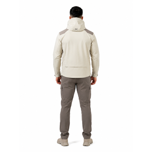 Veste technique de chasse pour homme, coupe-vent, en nylon laminé 3 couches, de luxe, pour activités urbaines et extérieures, personnalisable OEM avec logo frontal - Product Image 2