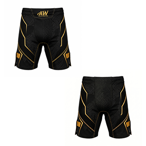 กางเกง MMA ผู้ชายทรงปกติ แห้งเร็ว พิมพ์ลายแบบ Sublimation สีเทาพร้อมลายสีขาว ของ Askar Wear Ind ขายส่ง - Product Image 3