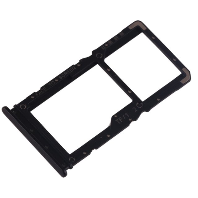 For Redmi Note 7 Dual-Cut SIM Card Tray Black Replacement Part for Phone Repair