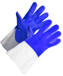 Gants de soudage TIG robustes en cuir pleine fleur et croûte de cuir, avec manchette de sécurité antidérapante et résistante aux étincelles, pour la protection des mains et des bras - Product Image 6