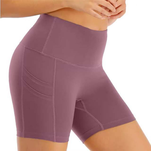 Shorts d'été décontractés en coton et lin pour femme, taille haute, amples, avec cordon de serrage et poches, shorts de plage respirants, vente en gros, shorts de sport pour femme - Product Image 5