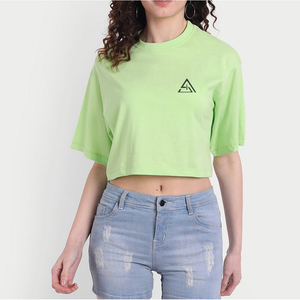 Top Corto de Mujer de Primera Calidad Más Vendido, Top Corto de Algodón en Oferta Online, Top Corto de Mujer de Color Sólido - Product Image 3