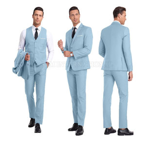 Nueva Llegada, Trajes de 3 Piezas para Hombre al por Mayor, Color Sólido, Ropa Casual, Trajes de 3 Piezas para Adultos - Product Image 3