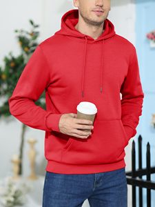 Sudadera con Capucha de Primera Calidad para Hombre, con Logotipo Personalizado, Talla Grande, Color Sólido, Algodón Grueso, Ecológica, Antipilling, 360g, Corte Holgado - Product Image 2