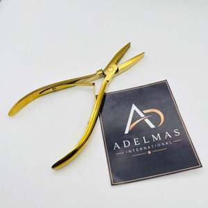<b>Flat</b> <b>Nose</b> <b>Plier</b> With Ridges Multifunctional Hair Extension <b>Pliers</b> Stainless Steel Custom Logo Hair Extension Tool - Product Image 3