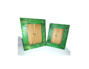 Rectangle Metal Photo <b>Frame</b> <b>Gold</b> Finish Beaded Texture Durable Design - Product Image 5