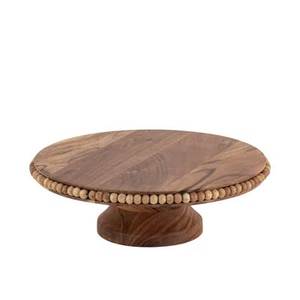 Modern Round Wood <b>Cake</b> <b>Stand</b> Handmade Pedestal Dessert Display for Wedding Birthday Party Table for hotel - Product Image 2
