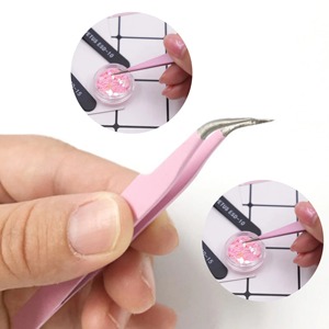 Pince à épiler sourcils en acier inoxydable plaqué or rose, outil de maquillage pour l'épilation du visage, kit de pinces de cuisine en acier - Product Image 6