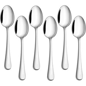 Set di 6 Cucchiaini in Acciaio Inox da 6,7 Pollici, Non Tossici, Pesanti, Piccoli, per Caffè, Tè, Zuppa, Dessert - Product Image 1