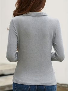 Camisetas Elegantes y Estilosas para Mujer, para Golf, con Logotipo Frontal Personalizado, Diseño Sólido, Cuello en V, para Actividades al Aire Libre - Product Image 5