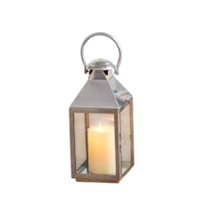 Metal And Glass Candle <b>Lanterns</b> <b>Set</b> Of 2 Vintage Style Iron Pillar Candle Holders For Home Garden Decor Brown Hanging <b>Lanterns</b> - Product Image 5