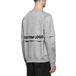Nouveau sweat à col rond personnalisé 100% coton surdimensionné col rond sweat en éponge française blanc Streetwear luxe col rond à capuche - Product Image 4