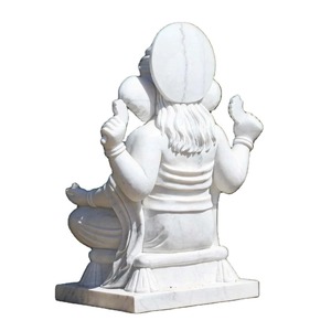 Sculpture artisanale écologique en marbre du dieu Ganesha pour la décoration intérieure (vente en gros) - Product Image 3