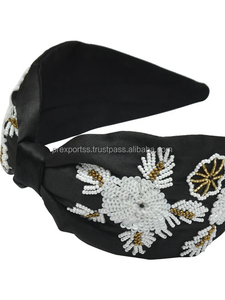 Serre-tête en tissu de luxe 2025 avec nœud floral classique, bandeaux de spa pour filles, bandeaux de cheveux rayés abeille de créateur de mode pour femmes - Product Image 2