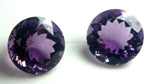 Gemforte Inc. Gemas de Cuarzo Amatista Violeta Púrpura 100% Naturales, Origen Rondonia, Calidad AAA, Piedras Sueltas Ovaladas Facetadas para Joyería - Product Image 3