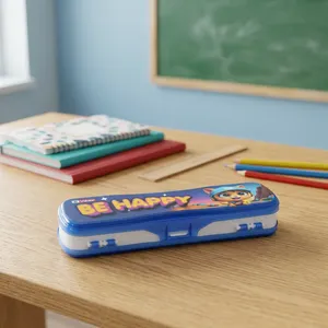 Estuche de Plástico de Excelente Calidad para Lápices con Cierre de Clip, Tamaño Personalizado, Multiusos, para Almacenamiento de Material Escolar para Estudiantes - Product Image 1