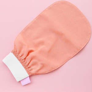 Custom Logo Nature Raw Bath <b>Face</b> Silk <b>Mitt</b> Turkish Cocoon Silk Scrub Glove 100% Silk Exfoliating Bath Gloves - Product Image 1